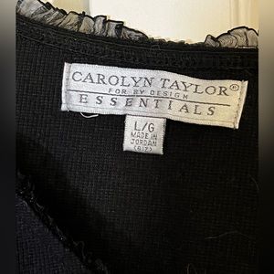 Carolyn Taylor Essentials Size L Black Top